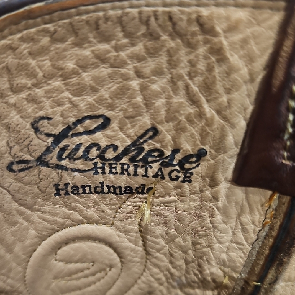 Lucchese Men's Brown Western Leather Cowboy Boots - Classic Stitch Detail - Picture 2 of 11